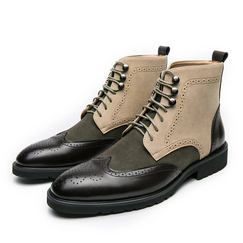 Men'S Shoes Brogues - Sepatu Brogue Pria Retro Hitam High