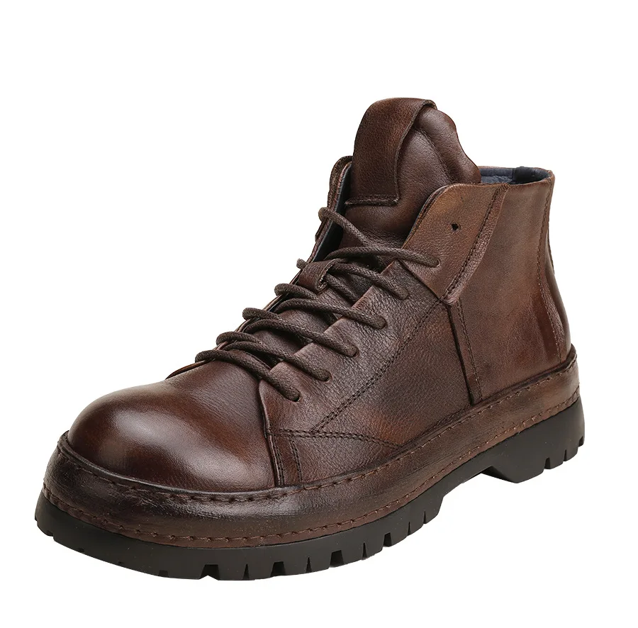 Men'S Shoes Brogues - Sepatu bot semata kaki pria Inggris