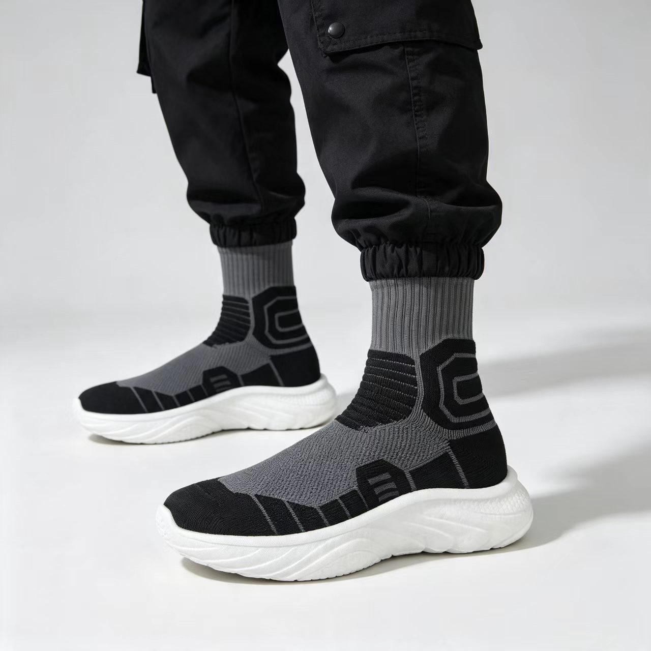 Men Shoes Size 46 - Sepatu Latihan MWY Men High-Top Sock,
