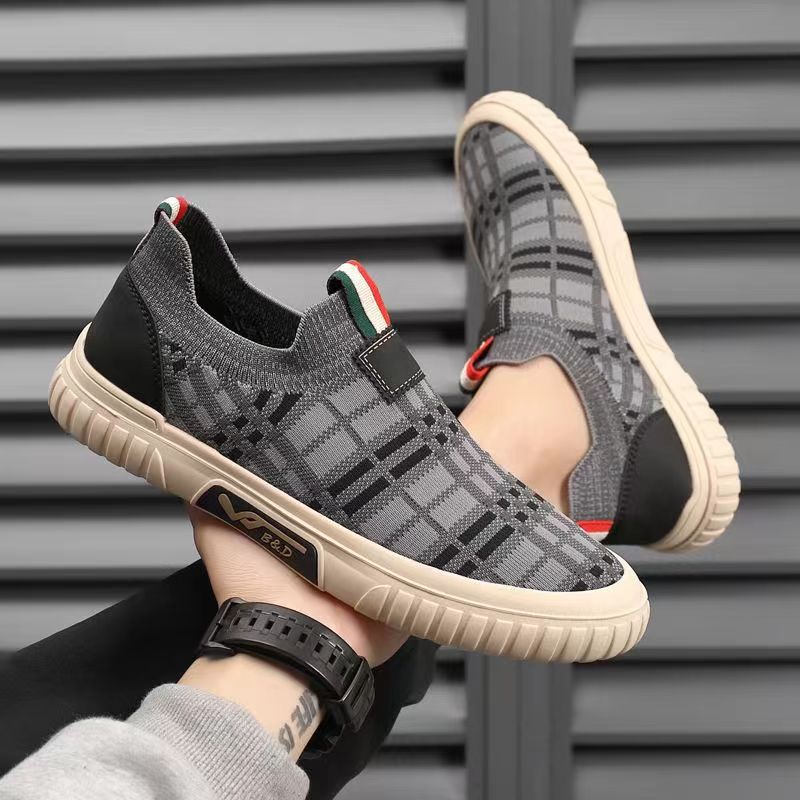 Men'S Shoes Casual Sneakers - Sepatu Kaus Kaki Slip-On Pria Bernapas