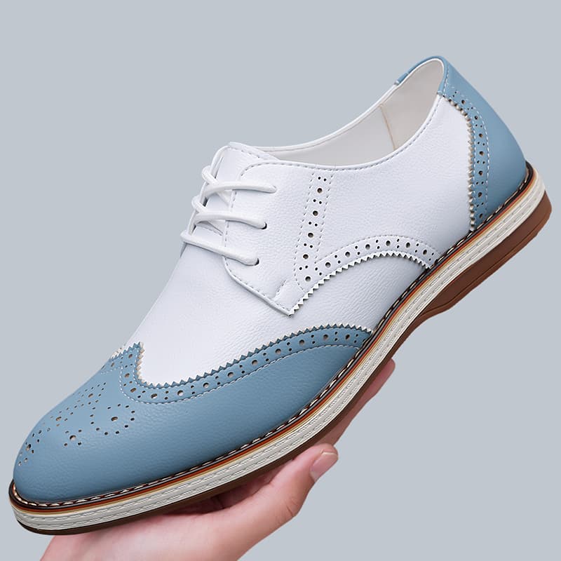 Men'S Shoes Brogues - Sepatu Oxford Brogue Dua Warna Putih
