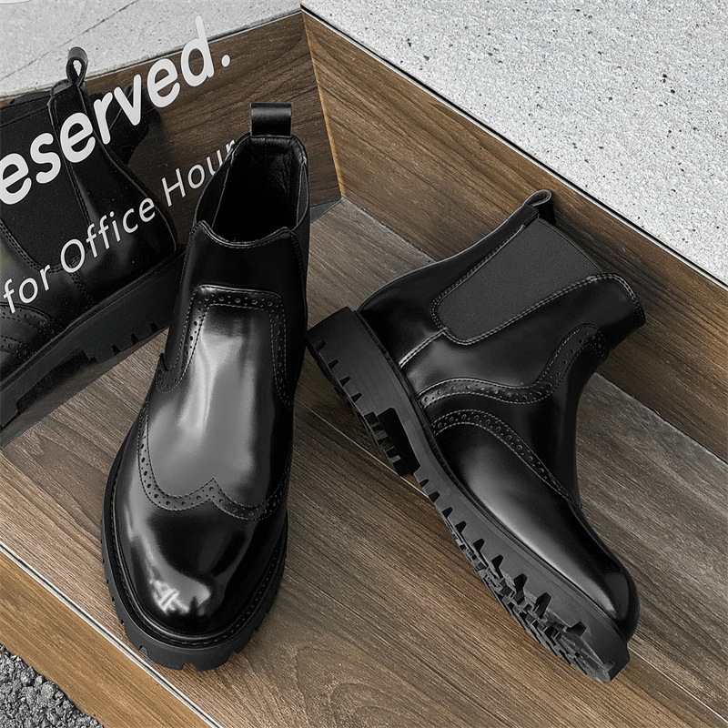 Men'S Shoes Brogues - Sepatu bot chelsea pria ukuran besar