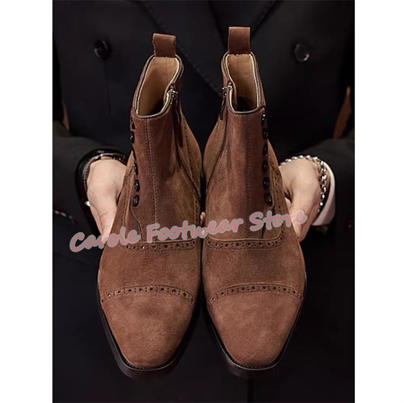 Men'S Shoes Brogues - Sepatu Chelsea Kulit Asli Pria Gaya