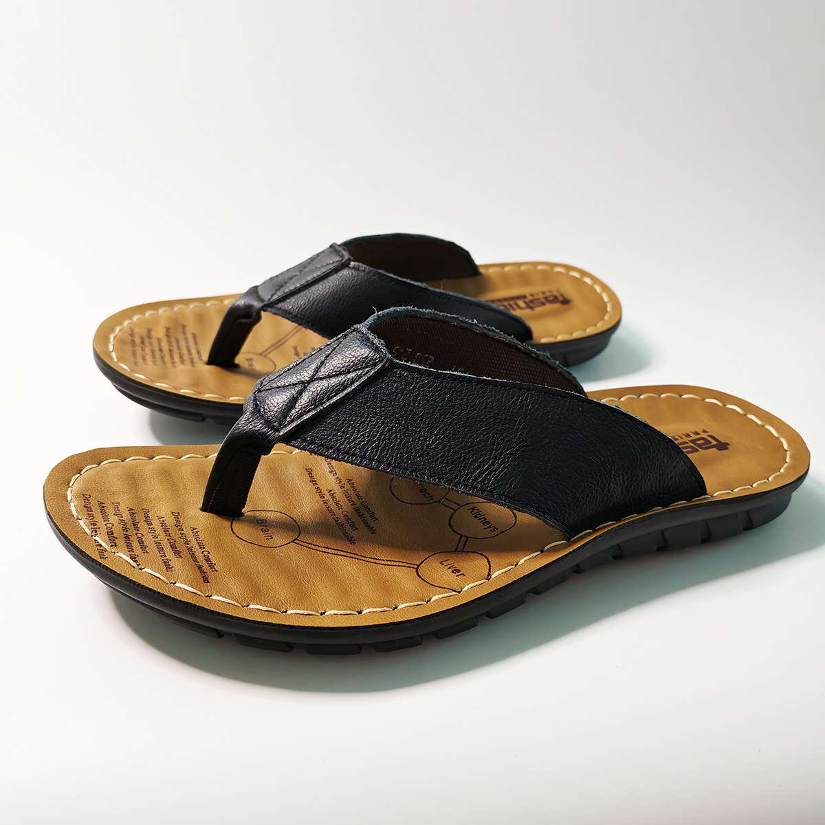 Flip Flop Beach Men - Sepatu Musim Panas Sandal Pria Kulit