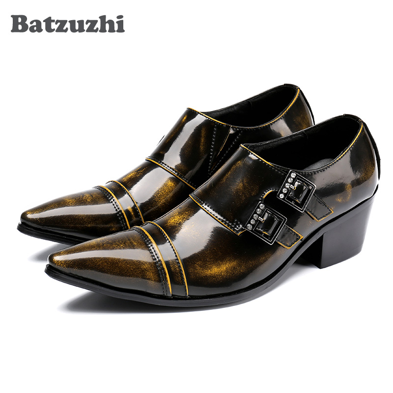 Men'S Shoes Limited Edition - Batzuzhi sepatu kulit gaya Italia pria,