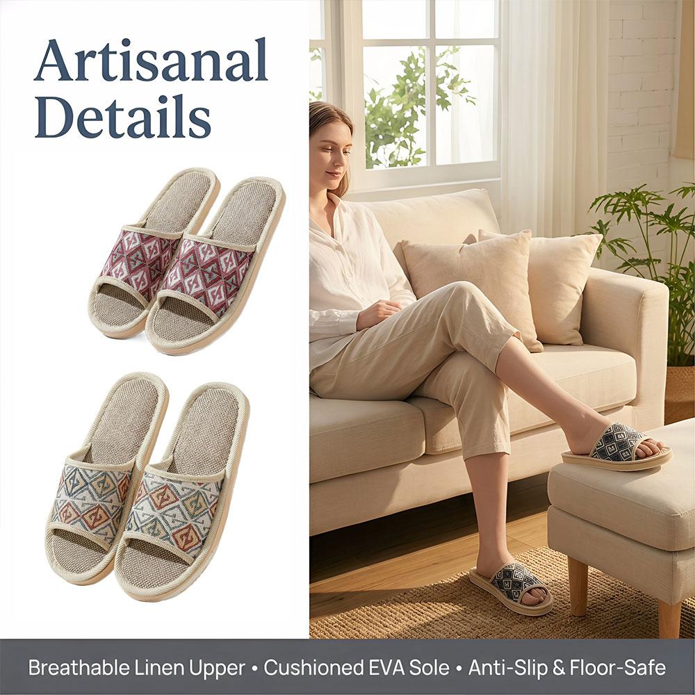 Sendal Rumah Linen Four Season - Men Shoes Style ulasan dan harga
