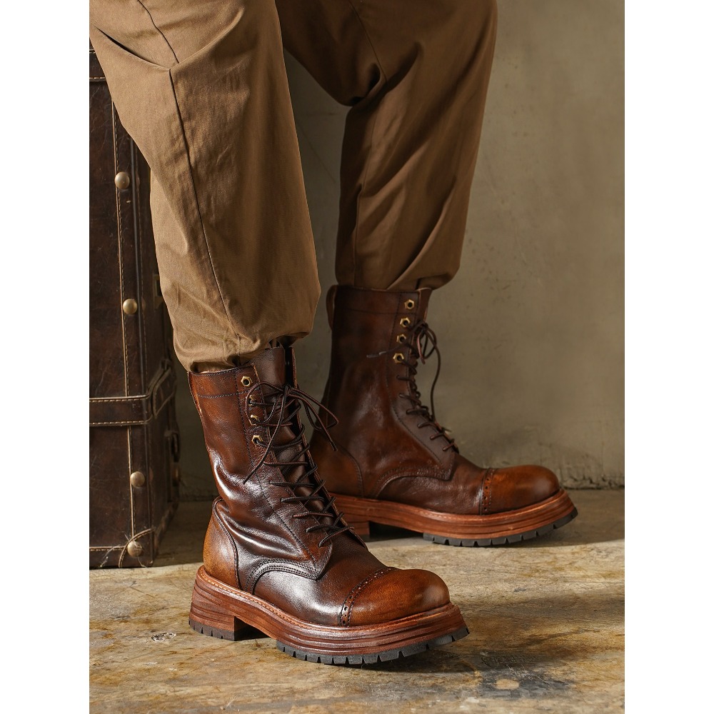 Sepatu Bot Motor Kulit Asli Pr - Men'S Shoes Brogues ulasan dan harga