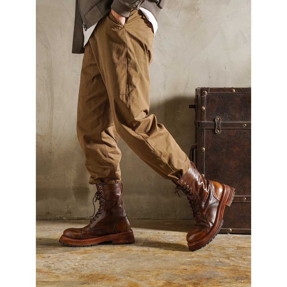 Sepatu Bot Motor Kulit Asli Pr - Men'S Shoes Brogues ulasan dan harga