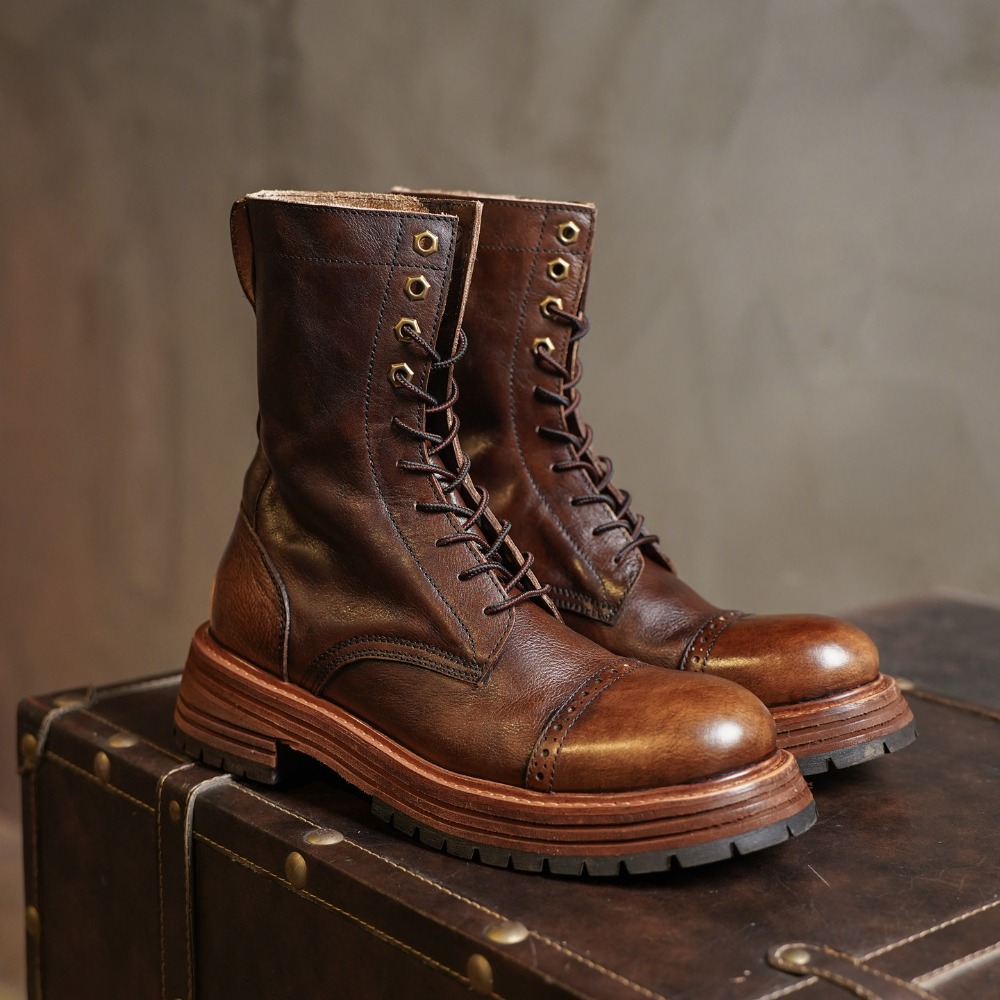 Sepatu Bot Motor Kulit Asli Pr - Men'S Shoes Brogues ulasan dan harga