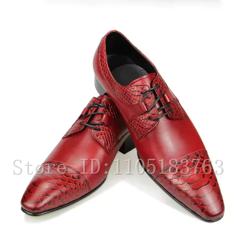 Sepatu Oxford Kulit Asli Merah - Men Shoes Elegant ulasan dan harga