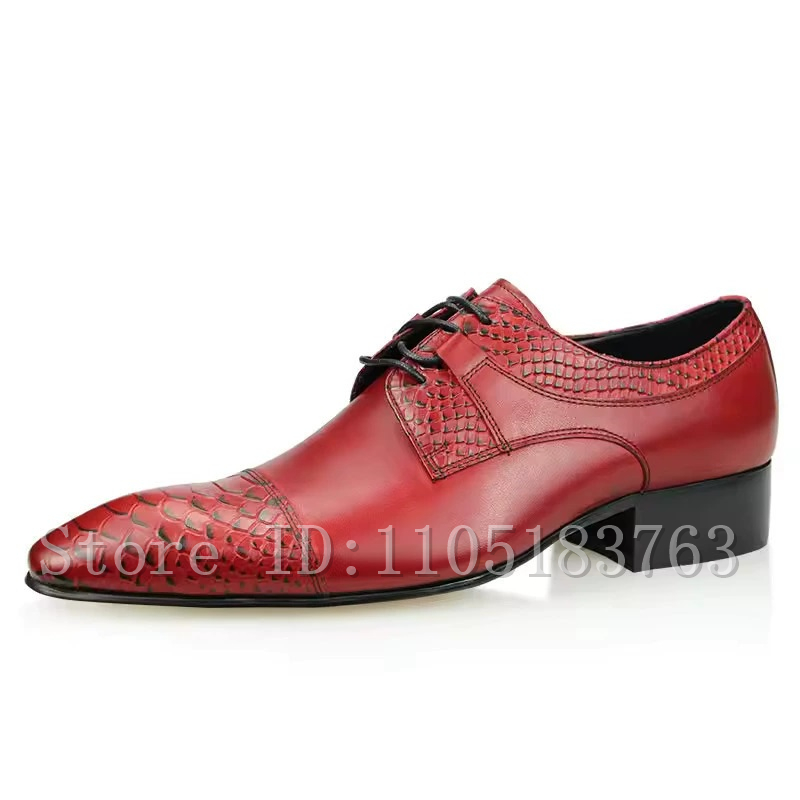 Sepatu Oxford Kulit Asli Merah - Men Shoes Elegant ulasan dan harga