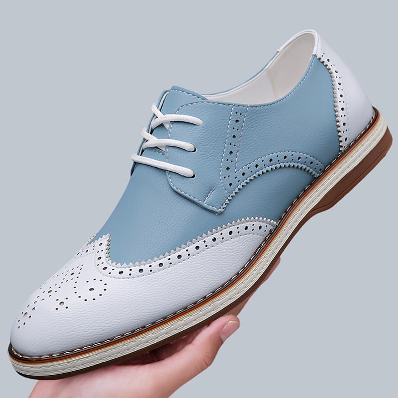Sepatu Oxford Brogue Dua Warna - Men'S Shoes Brogues ulasan dan harga
