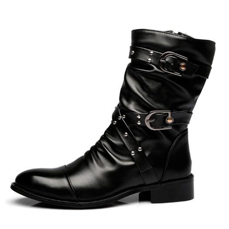 Sepatu Bot Kulit Pria Berkuali - Men Shoes Size 46 ulasan dan harga