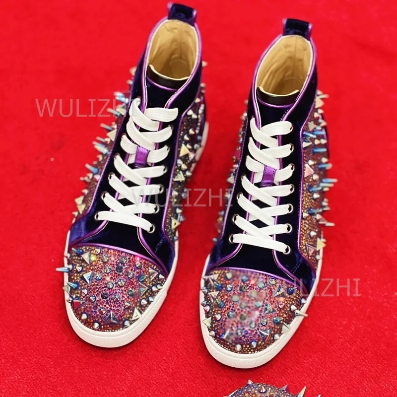 Sepatu Sneakers Pria Kristal U - Men Shoes Red Bottom ulasan dan harga