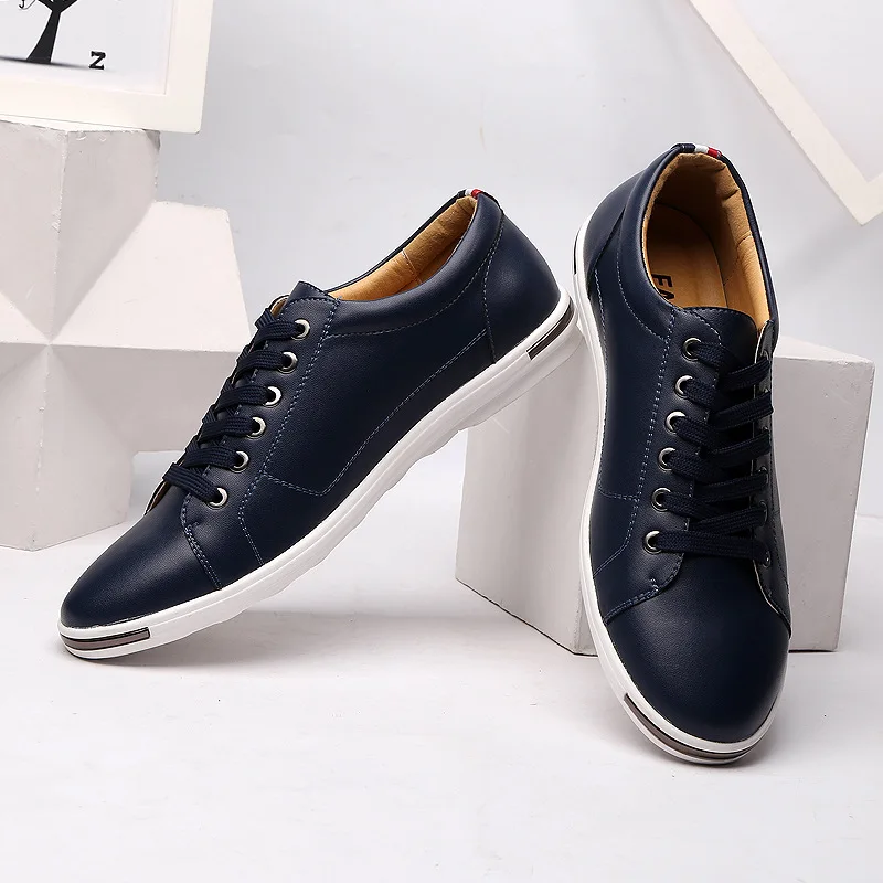 Size38-48 pria, Sneaker bernaf - Boat Shoe Leather ulasan dan harga