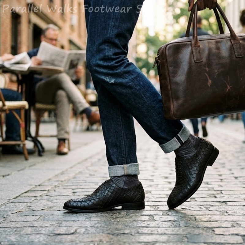 Sepatu Oxford Pria Kulit Embos - Men'S Shoes Brogues ulasan dan harga