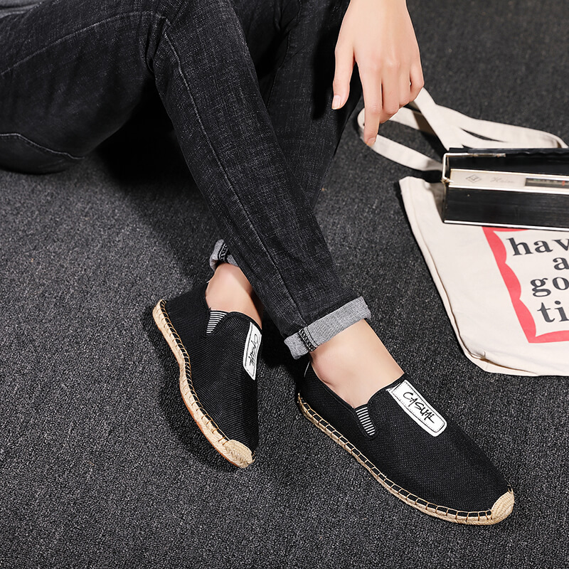 Sepatu Kasual Pria Linen, Loaf - Men Shoes Elegant ulasan dan harga